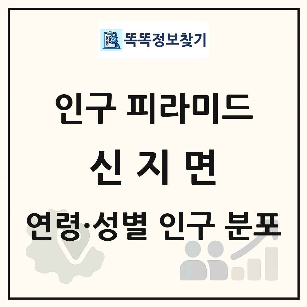 신지면 인구 피라미드 링크 그림